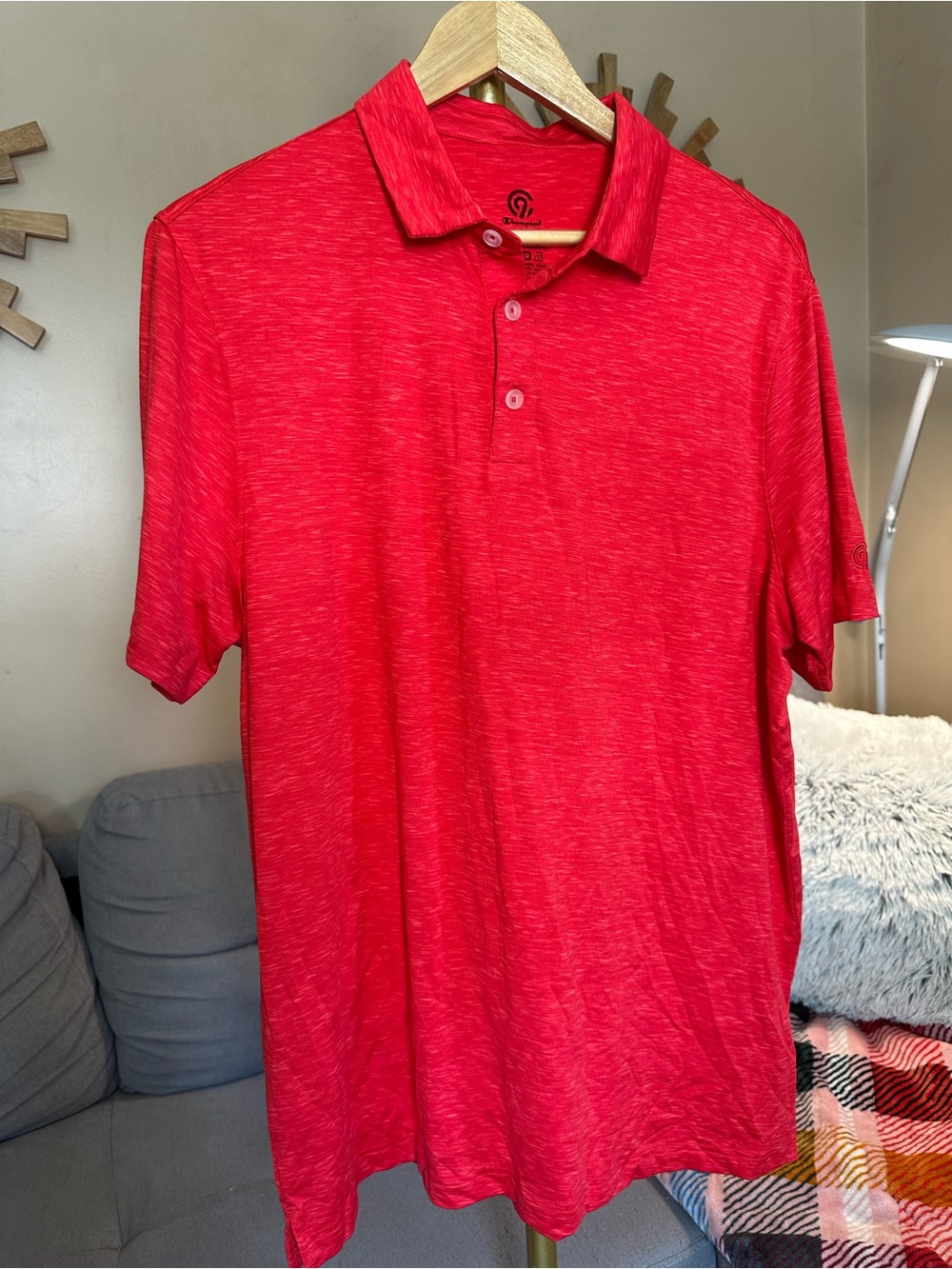 Champion Red Heather Men's Polo Shirt